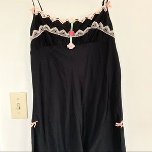 betsey johnson slip dress intimate sexy blue